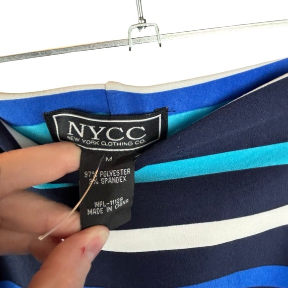 NYCC Striped Blue Midi Skirt - Picture 4 of 6